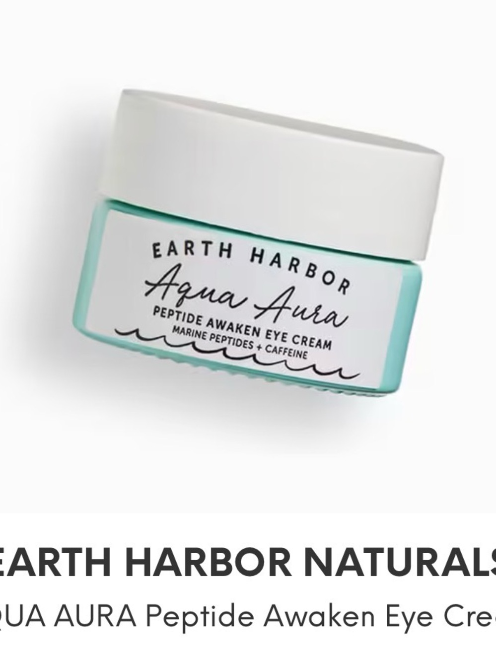 Aqua Aura Eye Cream - Mint Green & White Jar